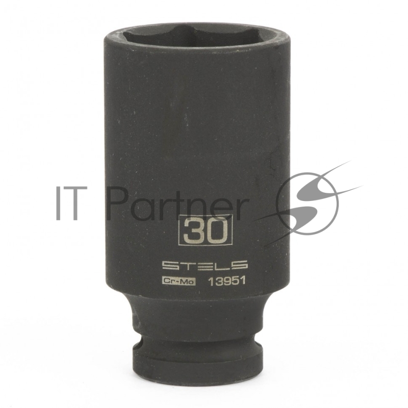 Головка ударная удлиненная шестигранная, 30 мм, 1/2, CrMo// Stels