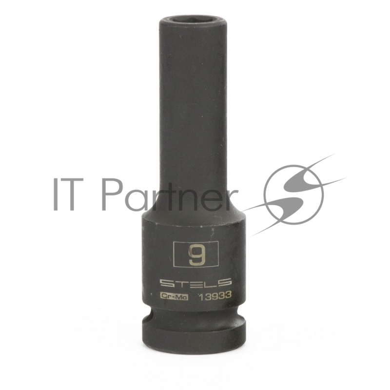 Головка ударная удлиненная шестигранная, 9 мм, 1/2, CrMo// Stels