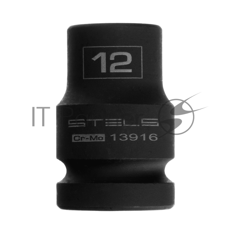 Головка ударная шестигранная, 12 мм, 1/2, CrMo// Stels