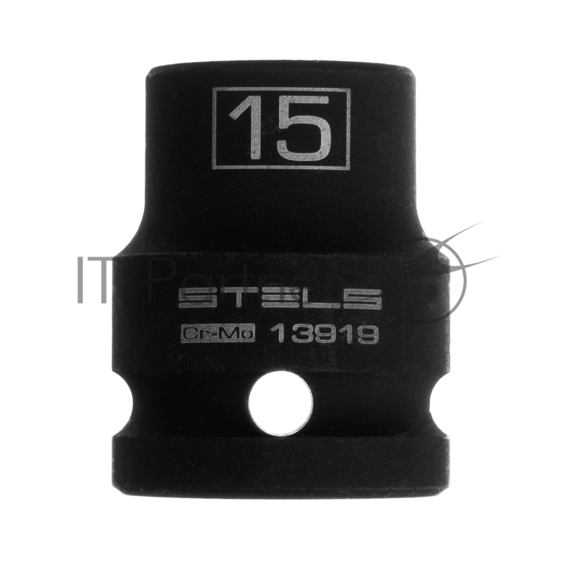 Головка ударная шестигранная, 15 мм, 1/2, CrMo// Stels