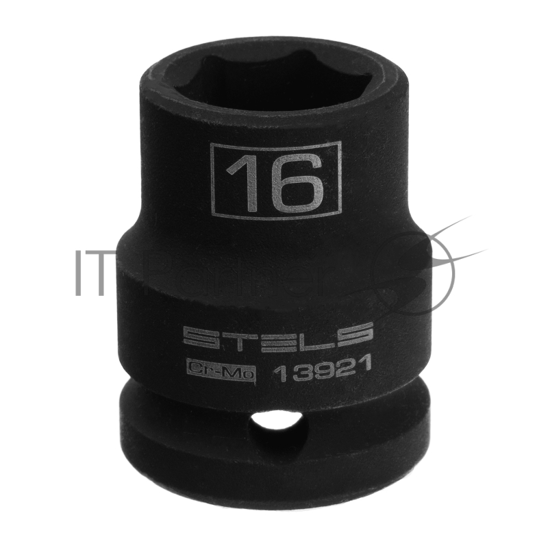 Головка ударная шестигранная, 16 мм, 1/2, CrMo// Stels