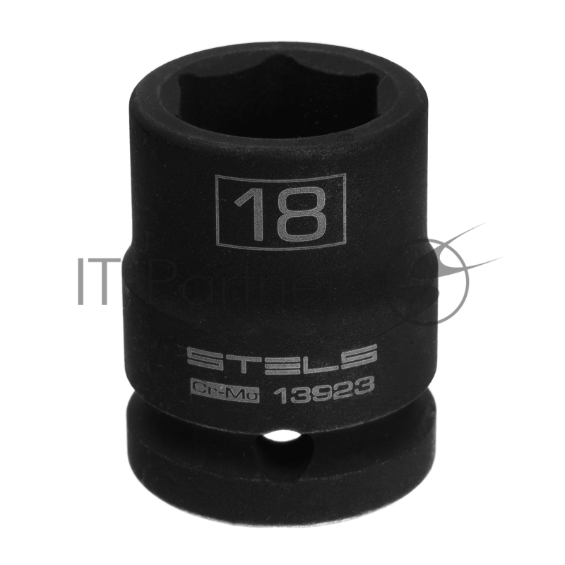 Головка ударная шестигранная, 18 мм, 1/2, CrMo// Stels