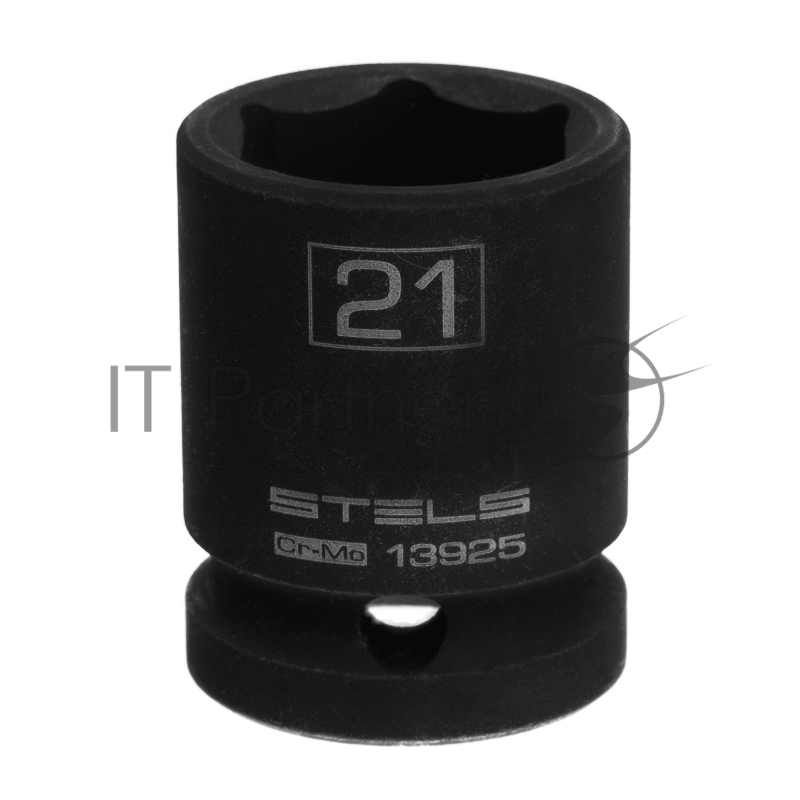 Головка ударная шестигранная, 21 мм, 1/2, CrMo// Stels