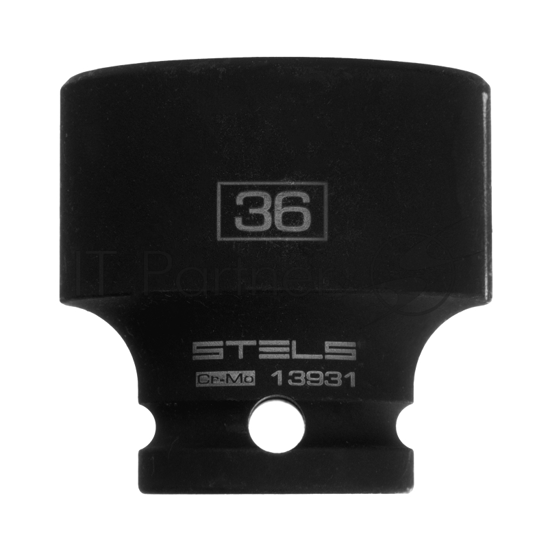 Головка ударная шестигранная, 36 мм, 1/2, CrMo// Stels