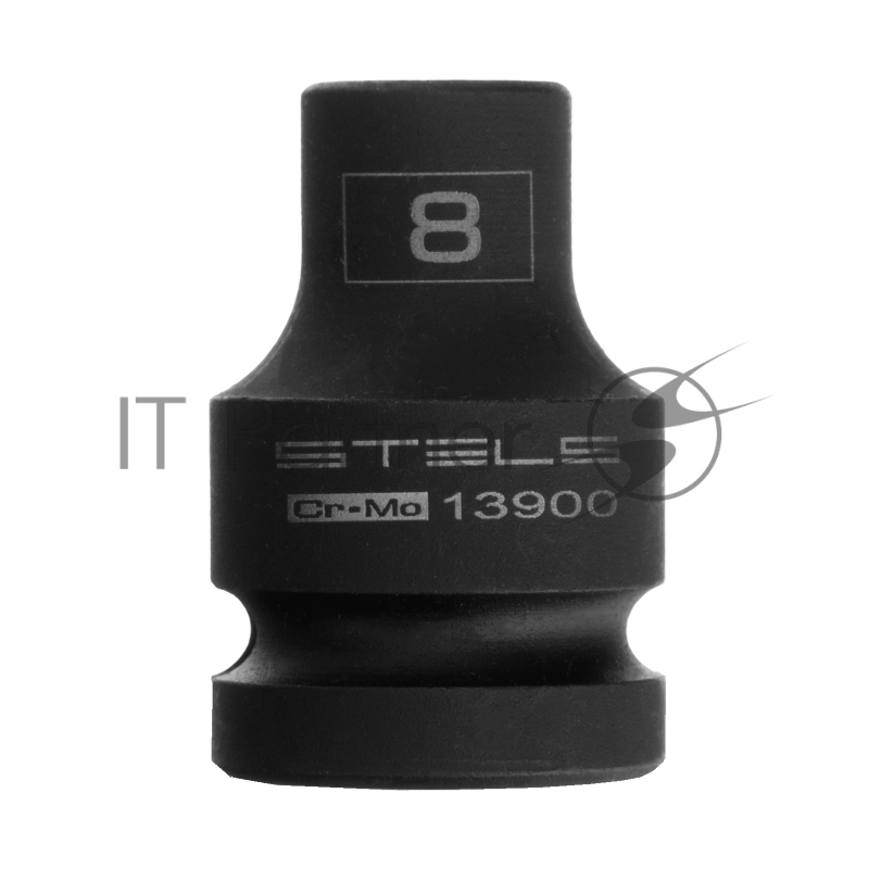 Головка ударная шестигранная, 8 мм, 1/2, CrMo// Stels