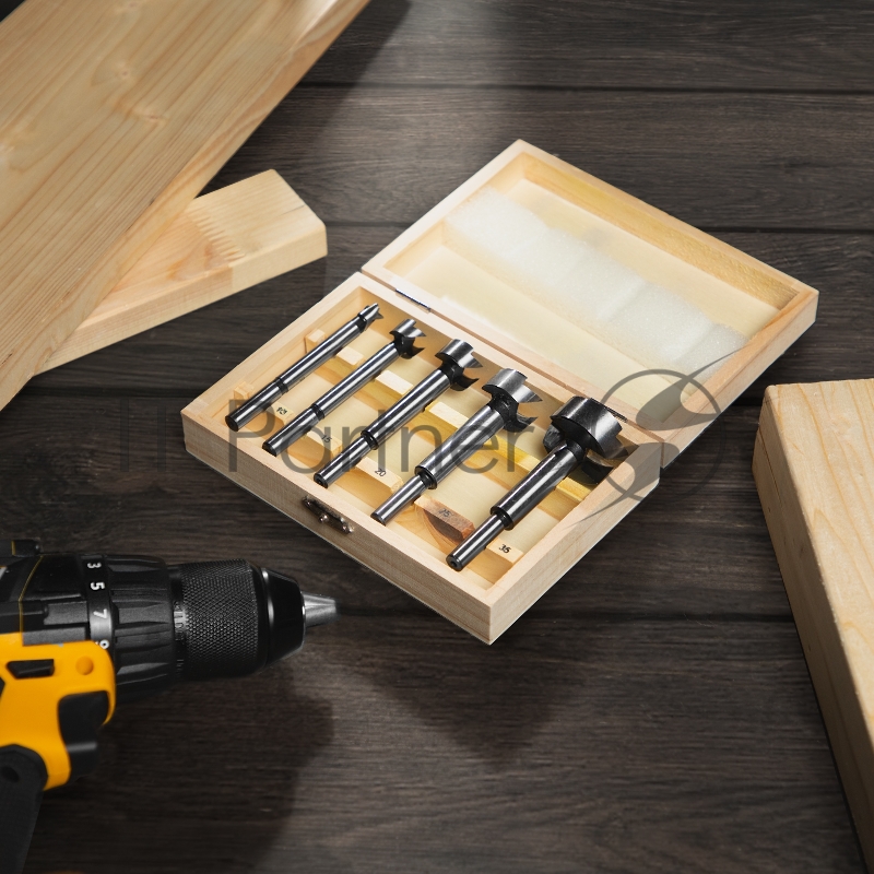 Набор сверл Форстнера по дереву, 10-15-20-25-35 мм, 5 шт, в дерев. боксе, цилин.хвостовик// Sparta