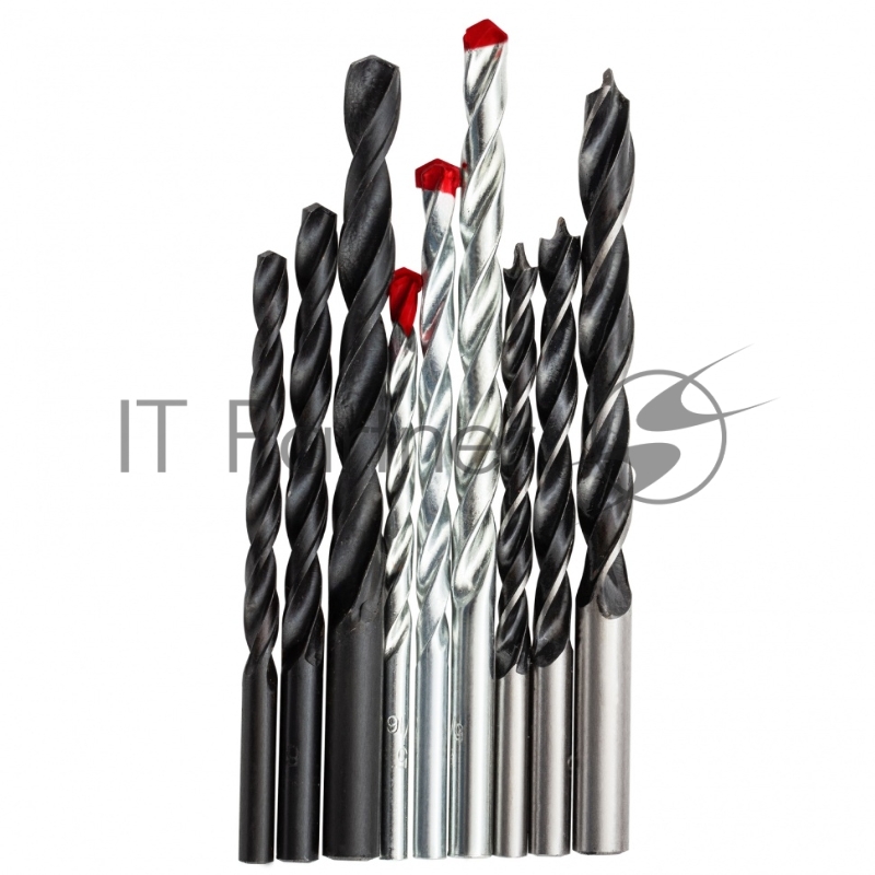 Набор сверл по бетону 5-6-8 мм, металлу 5-6-8 мм, дереву 5-6-8 мм, 9 шт. цилин. хвостовик// Sparta