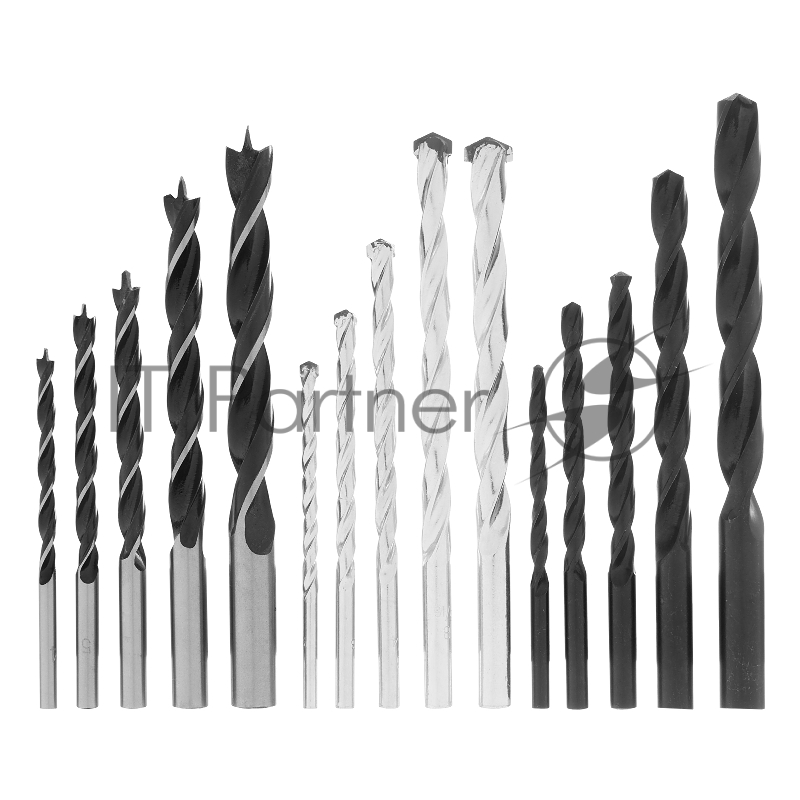 Набор сверл по бетону, металлу, дереву 4-5-6-8-10 мм, 15 шт. пласт. бокс, цилин.хвостовик// Sparta