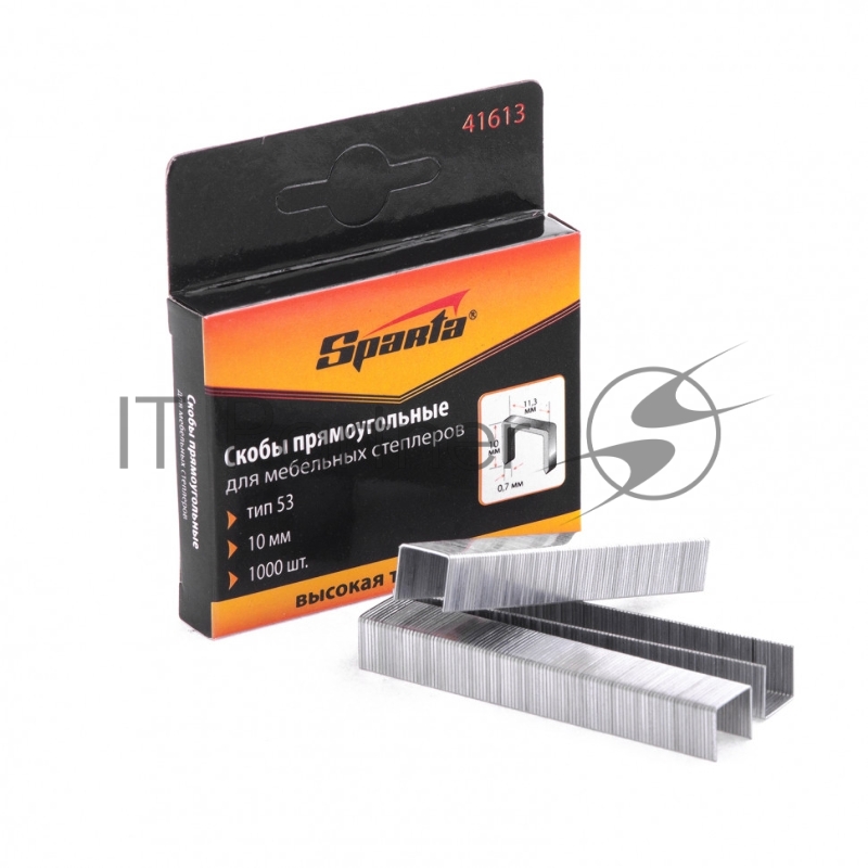Скобы, 10 мм, для мебельного степлера, тип 53, 1000 шт.// Sparta