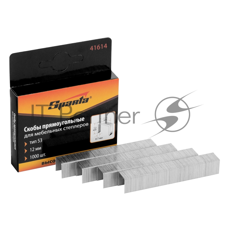 Скобы, 12 мм, для мебельного степлера, тип 53, 1000 шт.// Sparta