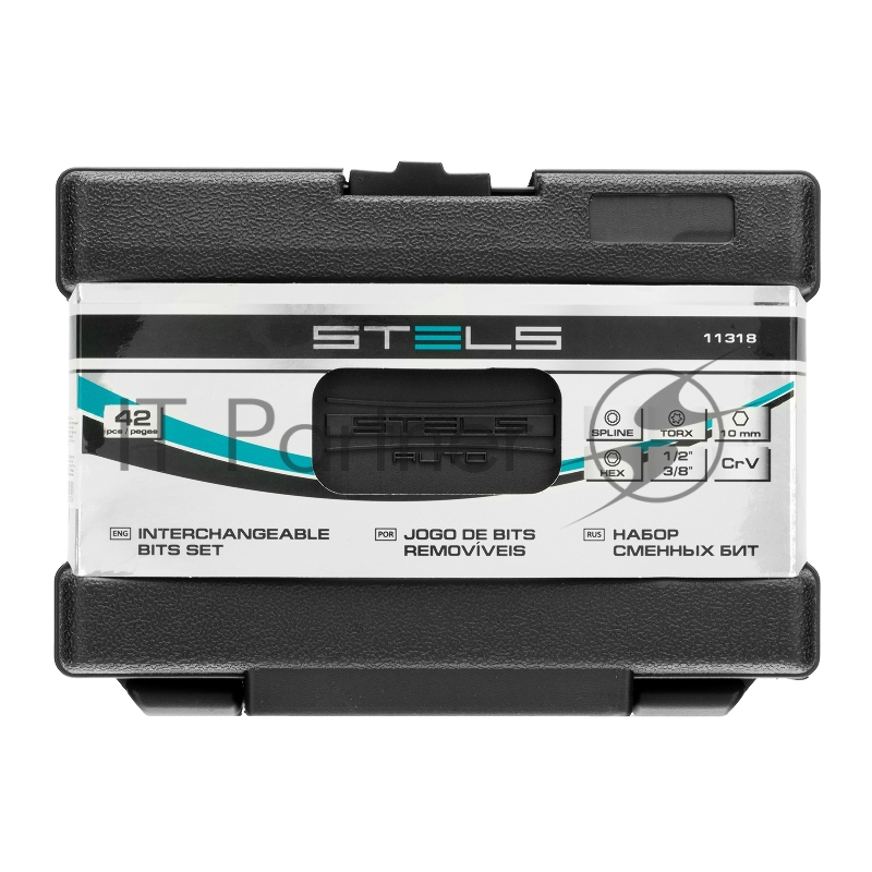 Набор бит HEX, TORX, SPLINE, шестигранный хвостовик 3/8, CrV, 42 шт.// Stels