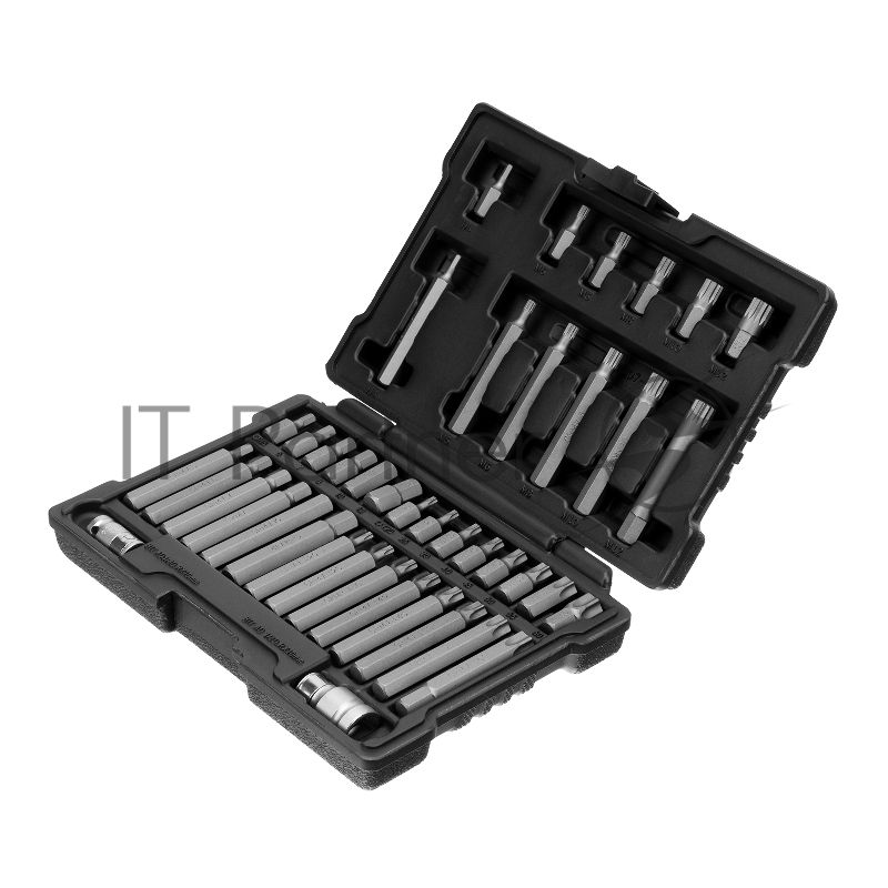 Набор бит HEX, TORX, SPLINE, шестигранный хвостовик 3/8, CrV, 42 шт.// Stels