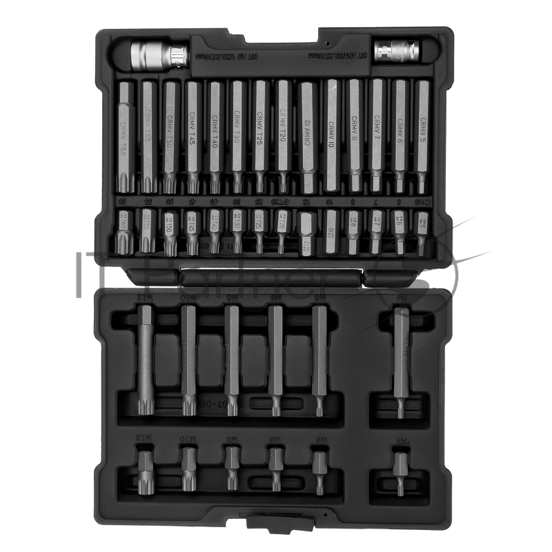 Набор бит HEX, TORX, SPLINE, шестигранный хвостовик 3/8, CrV, 42 шт.// Stels