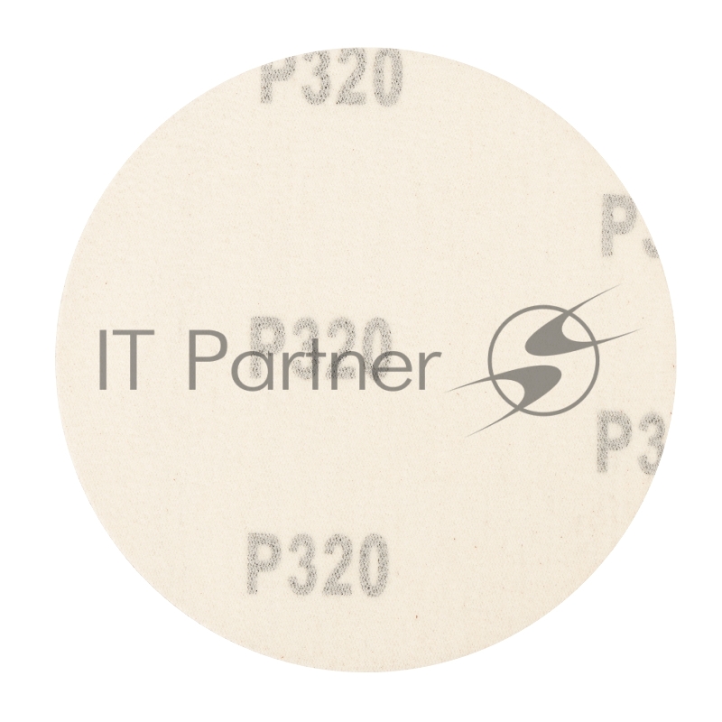 Круг абразивный на ворсовой подложке под липучку, P 320, 125 мм, 10 шт.// Сибртех