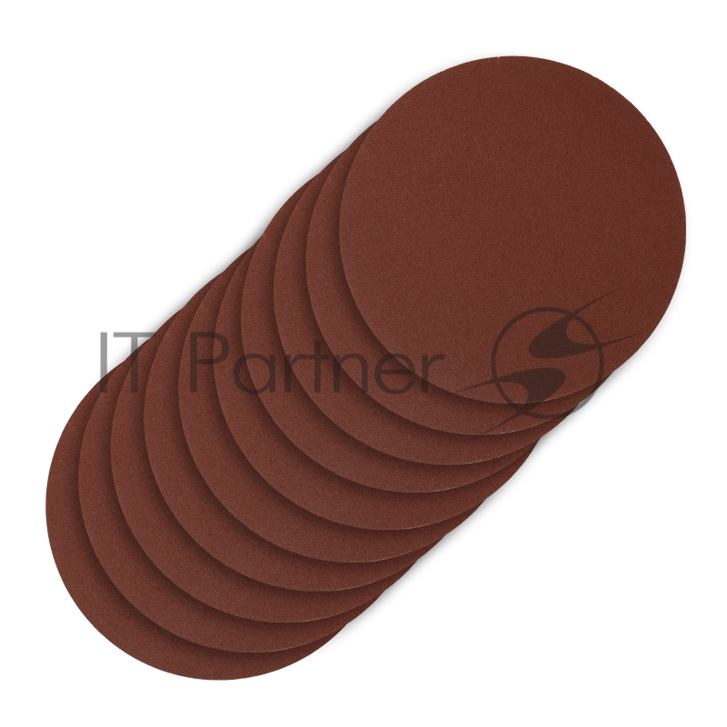 Круг абразивный на ворсовой подложке под липучку, P 320, 125 мм, 10 шт.// Сибртех