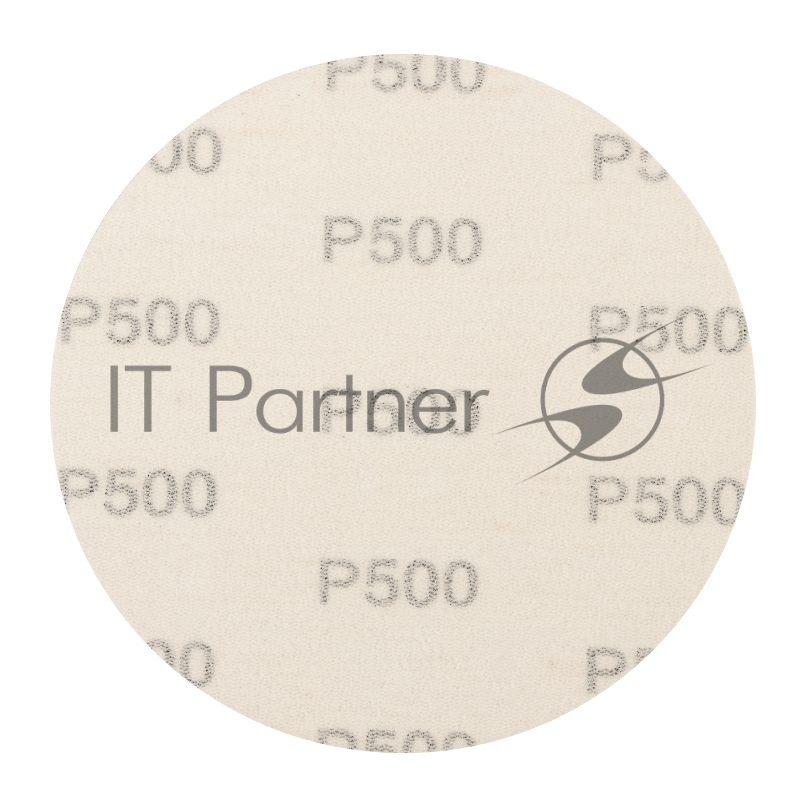 Круг абразивный на ворсовой подложке под липучку, P 500, 125 мм, 10 шт.// Сибртех