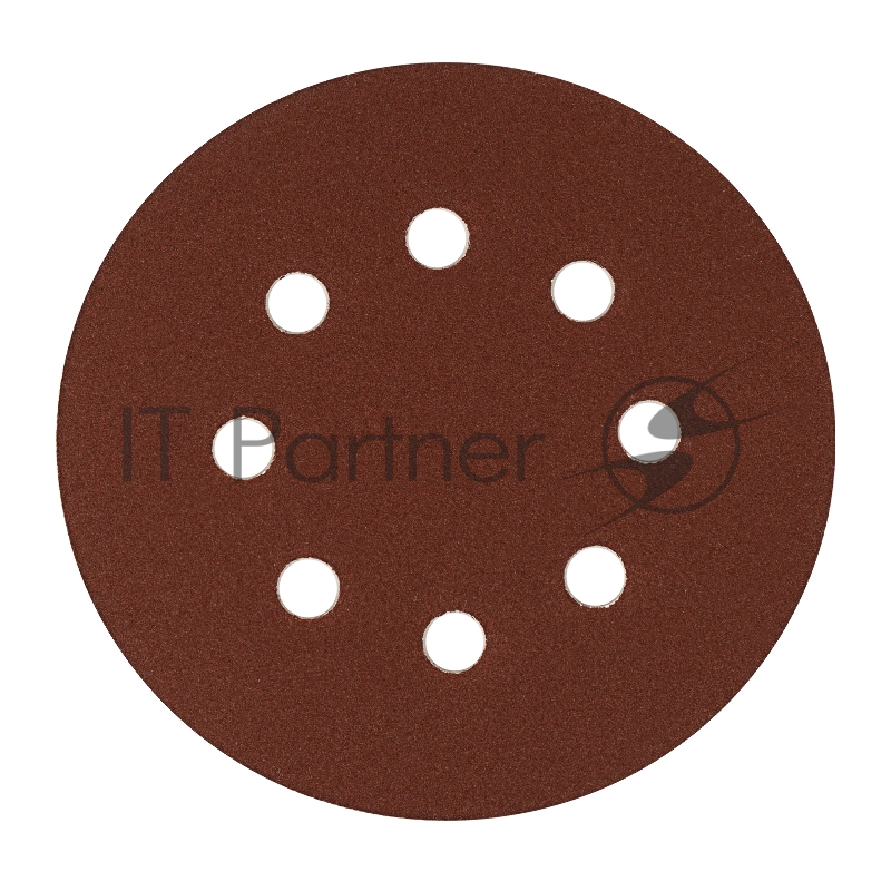Круг абразивный на ворсовой подложке под липучку, перфорированный, P 150, 125 мм, 5 шт.// Сибртех