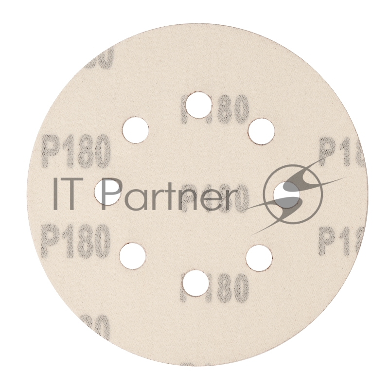 Круг абразивный на ворсовой подложке под липучку, перфорированный, P 180, 125 мм, 5 шт.// Сибртех