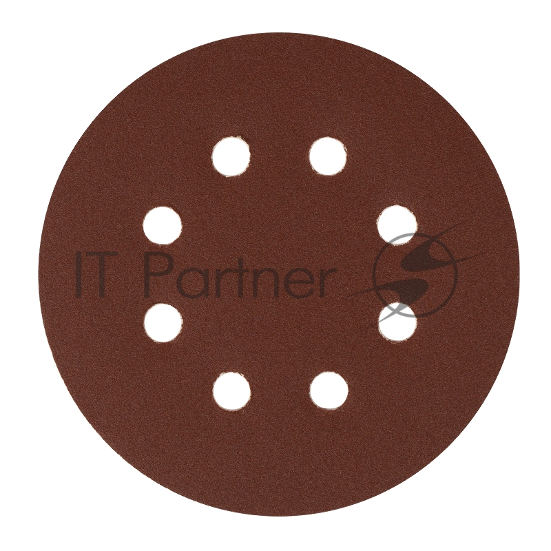 Круг абразивный на ворсовой подложке под липучку, перфорированный, P 180, 125 мм, 5 шт.// Сибртех