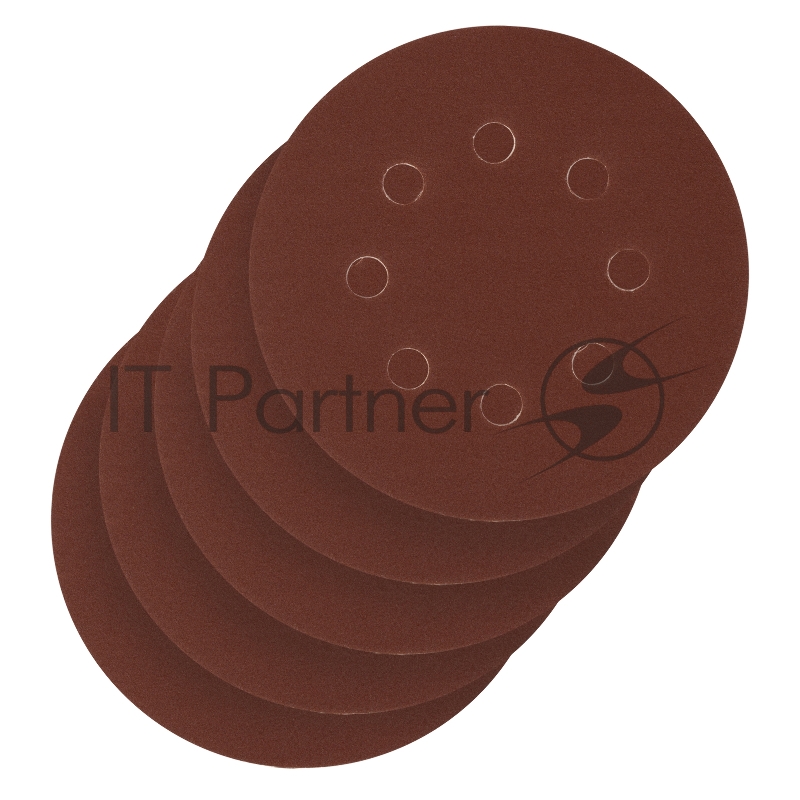 Круг абразивный на ворсовой подложке под липучку, перфорированный, P 220, 125 мм, 5 шт.// Сибртех