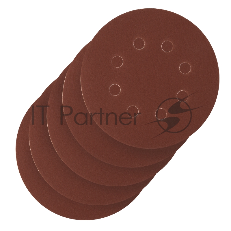 Круг абразивный на ворсовой подложке под липучку, перфорированный, P 400, 125 мм, 5 шт.// Сибртех