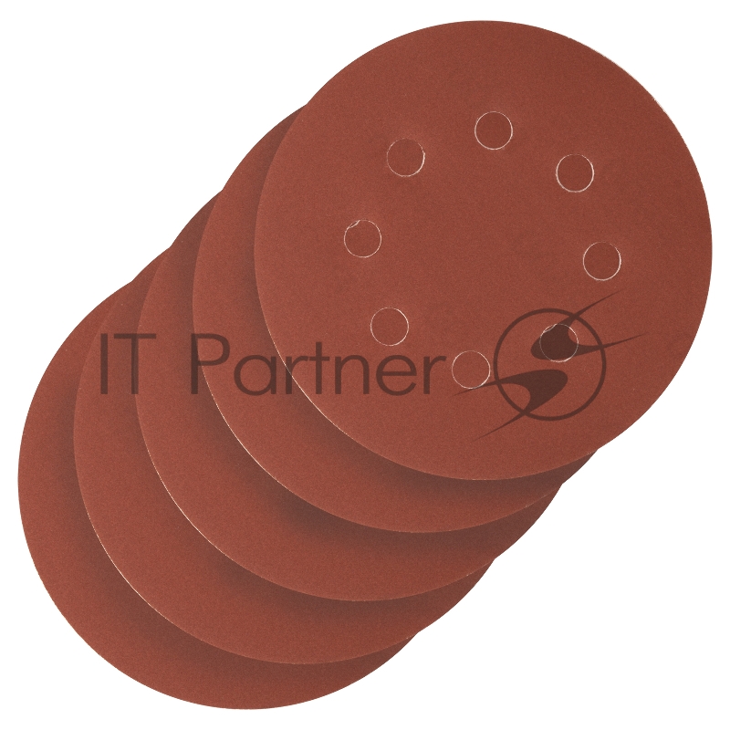 Круг абразивный на ворсовой подложке под липучку, перфорированный, P 500, 125 мм, 5 шт.// Сибртех