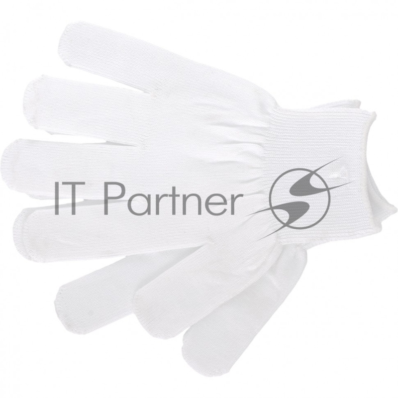 Перчатки из синтетической нити, 13 класс, белые, XL// Россия
