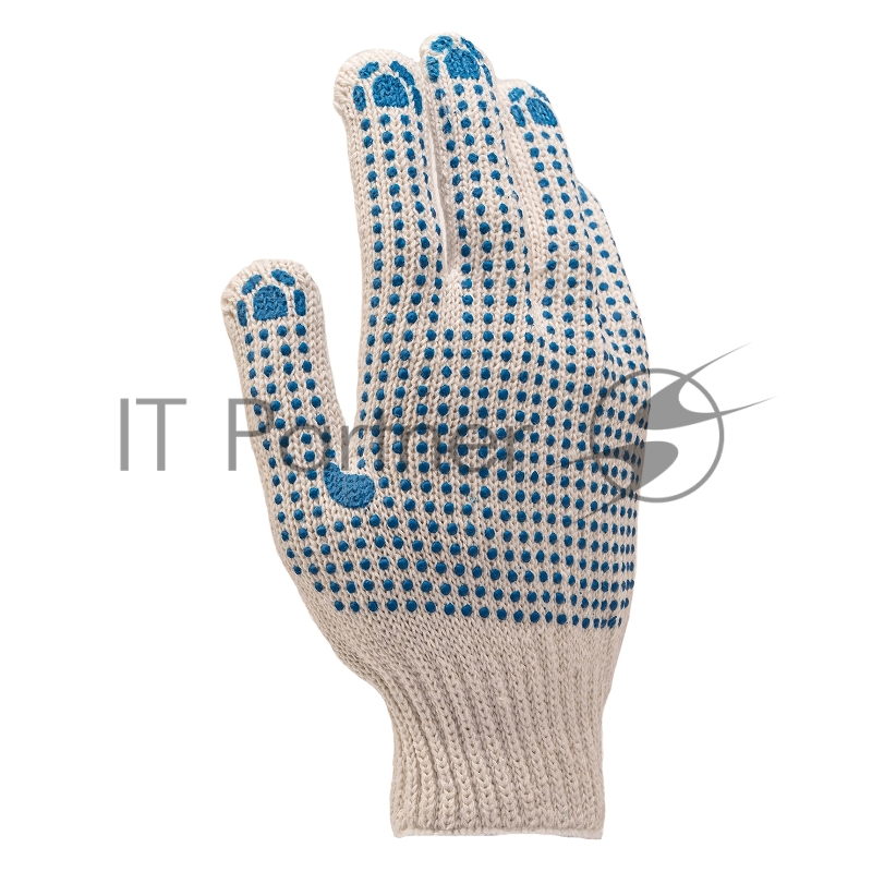 Перчатки трикотажные, с 2хПВХ точкой, 7 класс// Россия