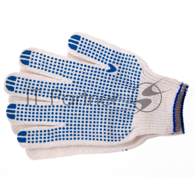 Перчатки трикотажные, с ПВХ точкой, 10 класс, стикер// Россия