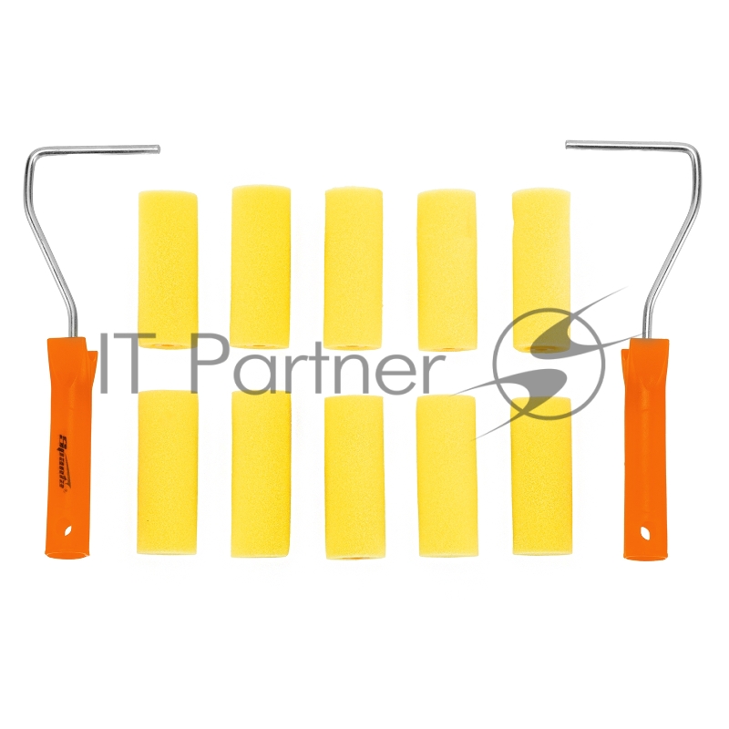 Набор мини-валиков ПОРОЛОН, 100 мм, D - 35 мм, D ручки - 6 мм, 10 шт., 2 бюгеля// Sparta