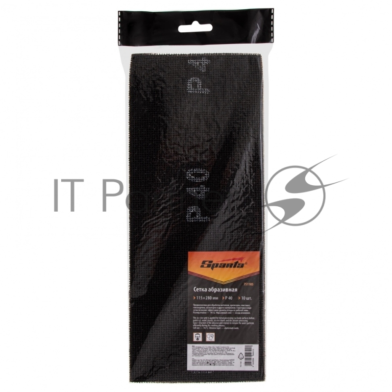 Сетка абразивная, P 40, 115 х 280 мм, 10 шт.// Sparta