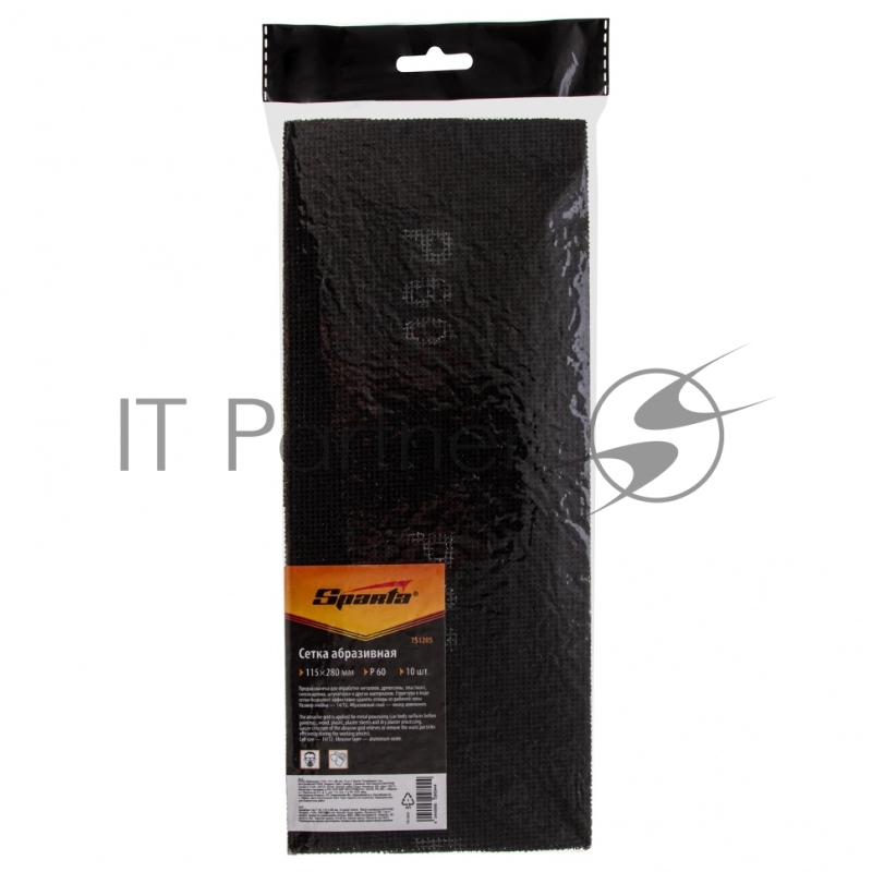Сетка абразивная, P 60, 115 х 280 мм, 10 шт.// Sparta