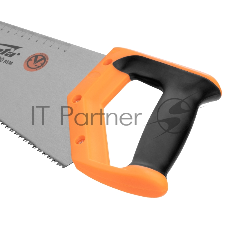 Ножовка по дереву, 500 мм, 7-8 TPI, зуб-2D, каленый зуб, линейка, двухкомпонентная рукоятка// Sparta