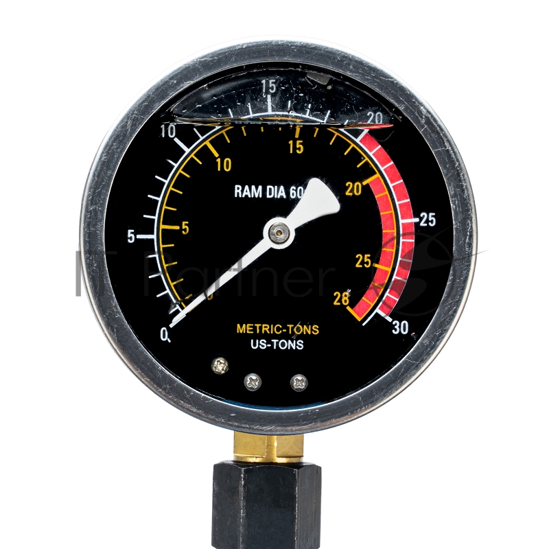 Пресс гидравлический с манометром, 20 т (комплект из 2 частей)// Stels