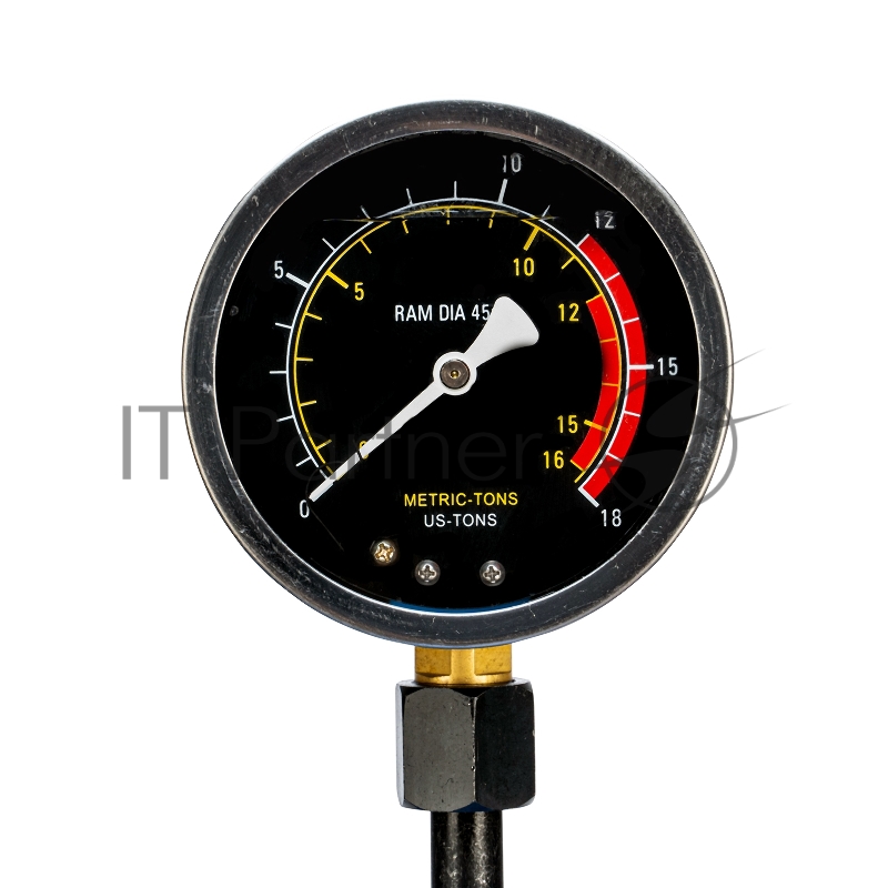 Пресс гидравлический с манометром и педалью, 12 т (комплект из 2 частей)// Stels