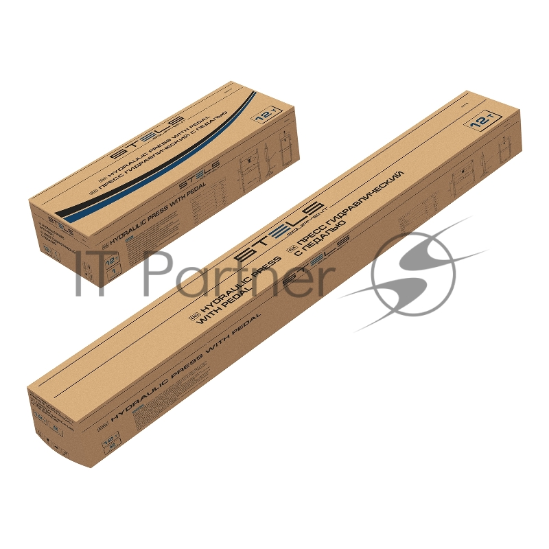 Пресс гидравлический с манометром и педалью, 12 т (комплект из 2 частей)// Stels