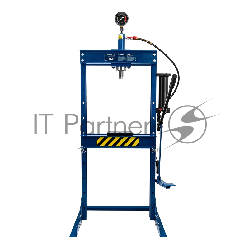 Пресс гидравлический с манометром и педалью, 12 т (комплект из 2 частей)// Stels