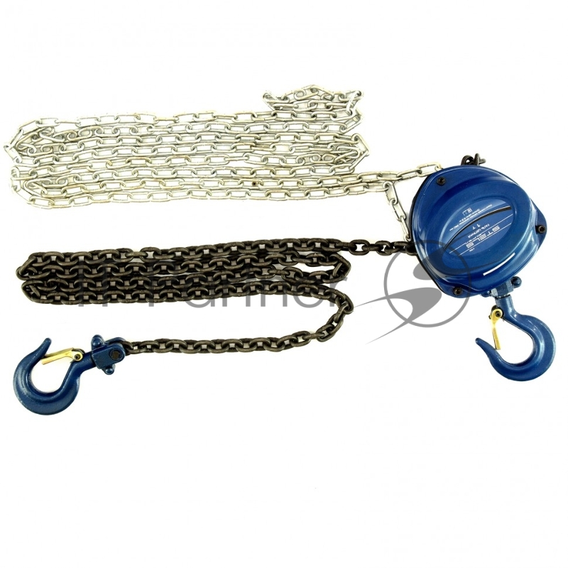 Таль цепная, 1 т, h подъема 2,5 м, расстояние между крюками 350 мм// Stels