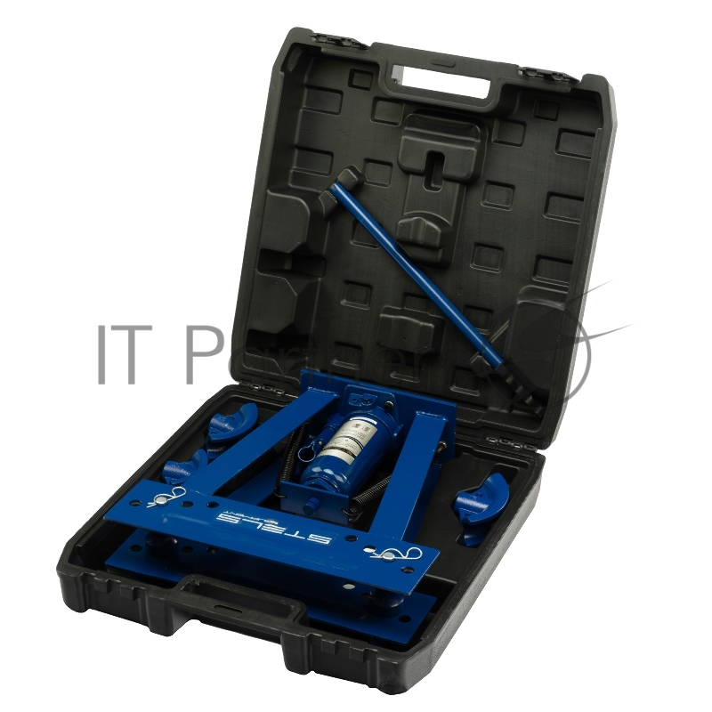 Трубогиб гидравлический, 8 т, в комплекте с башмаками 1/2–1,пласт. кейс.// Stels