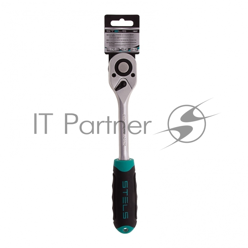 Ключ-трещотка 1/2, 72 зуба, с быстрым сбросом, CrV// Stels