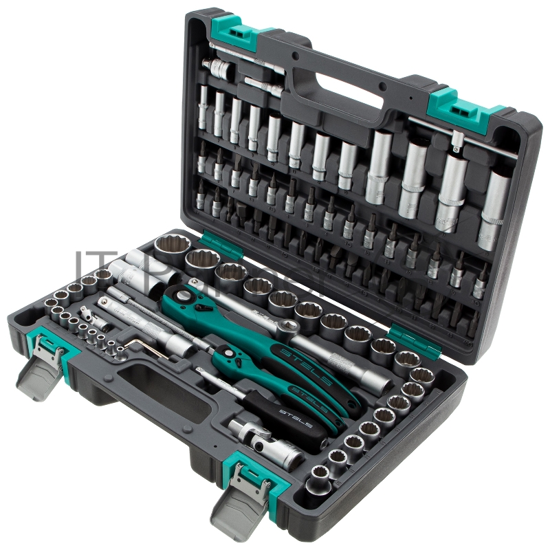 Набор инструментов 94 предмета, 12 гранные головки// Stels