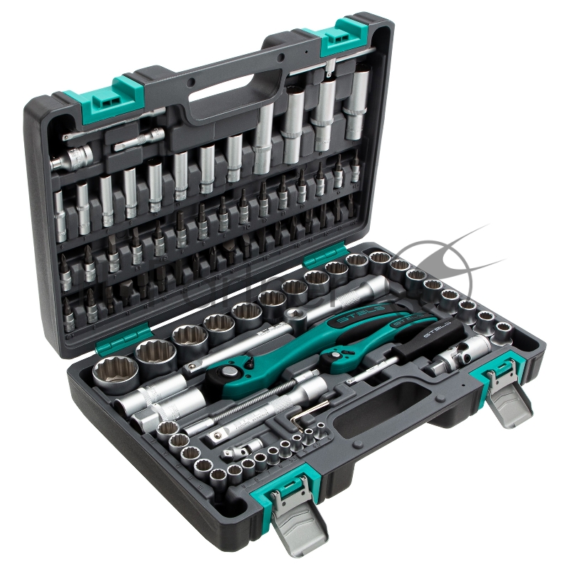 Набор инструментов 94 предмета, 12 гранные головки// Stels