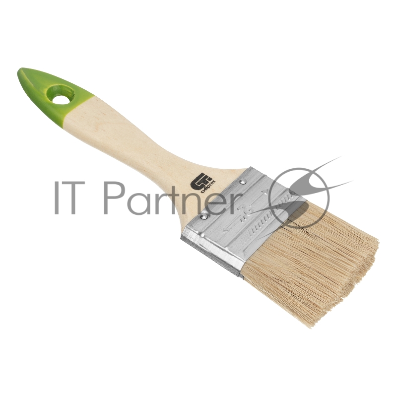 Кисть плоская 50 мм, натуральная щетина, деревянная ручка// Сибртех