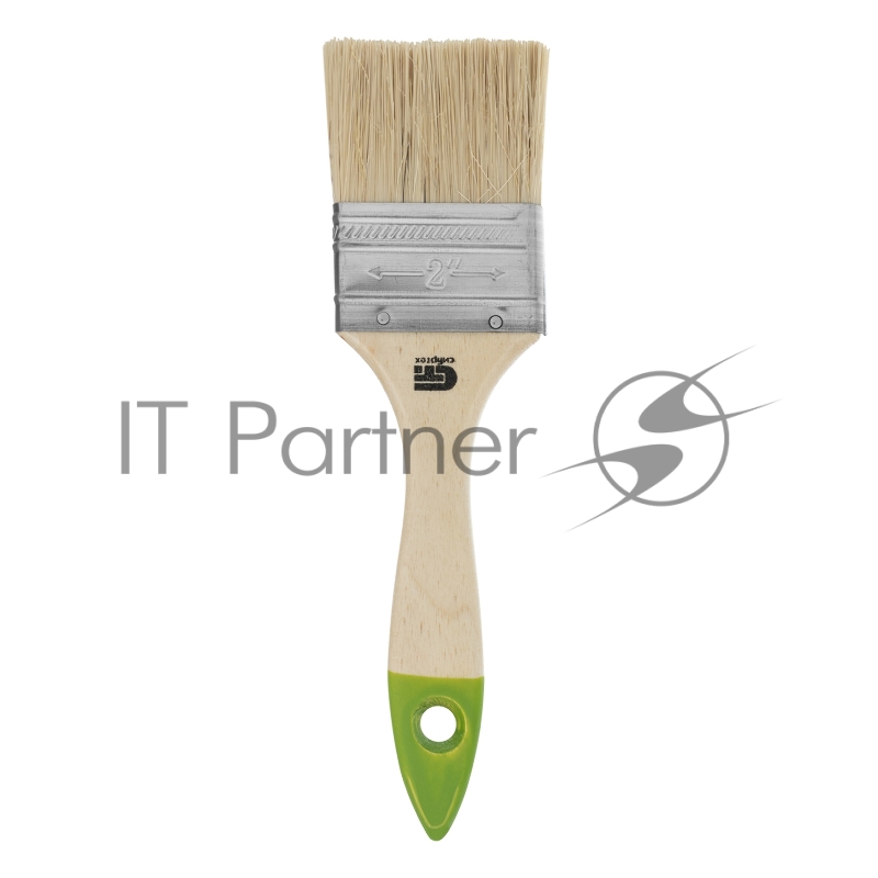 Кисть плоская 50 мм, натуральная щетина, деревянная ручка// Сибртех