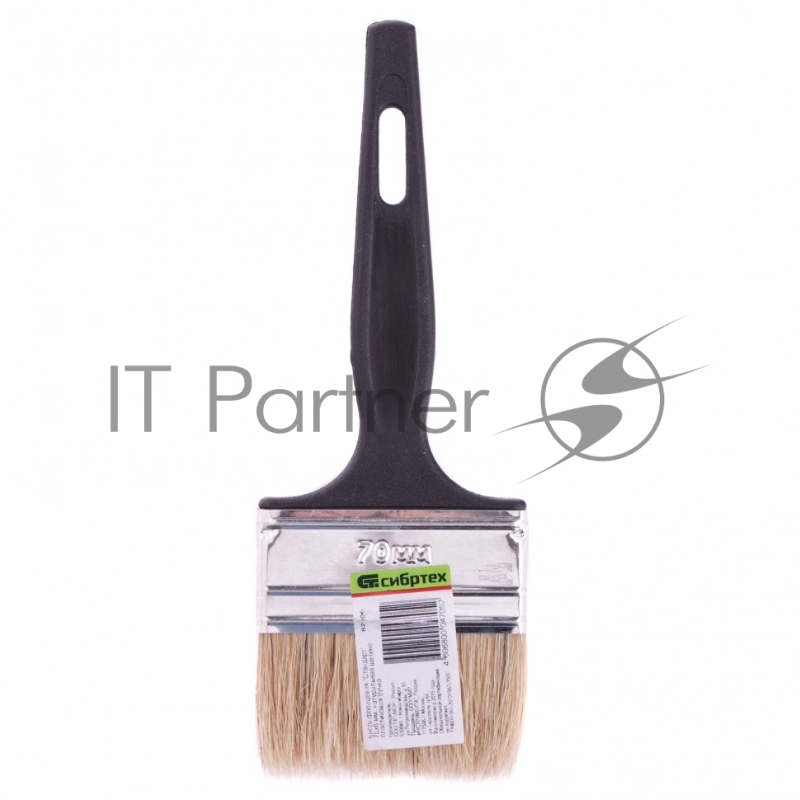 Кисть флейцевая Стандарт, 70*6, натуральная щетина, пластиковая ручка// Сибртех