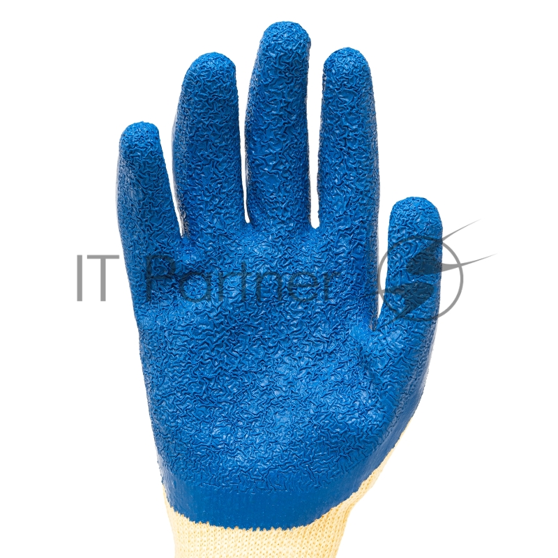 Перчатки трикотажные, полиэфирные, латексное рельефное покрытие, 10// Сибртех