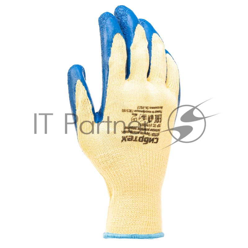 Перчатки трикотажные, полиэфирные, латексное рельефное покрытие, 10// Сибртех