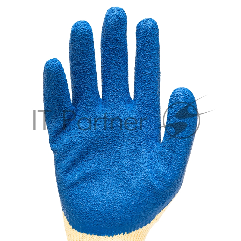 Перчатки трикотажные, полиэфирные, латексное рельефное покрытие, размер 8// Сибртех