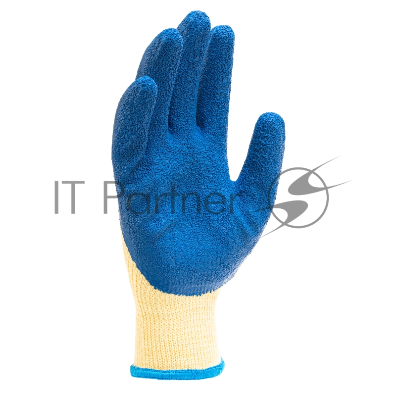 Перчатки трикотажные, полиэфирные, латексное рельефное покрытие, размер 8// Сибртех