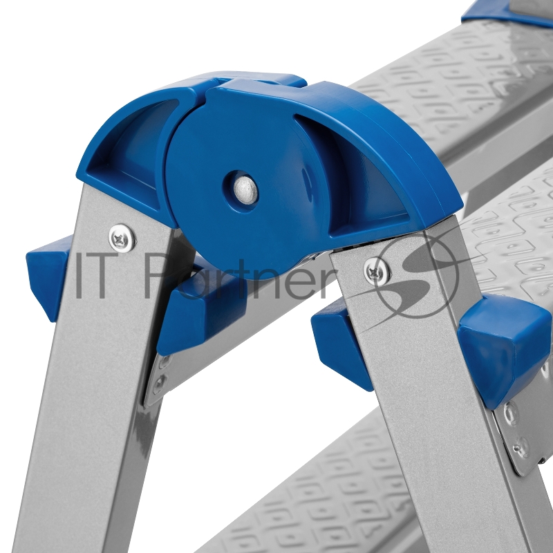 Стремянка двухсторонняя 3 ст., сталь профиль, стальные ступени, Россия// Сибртех